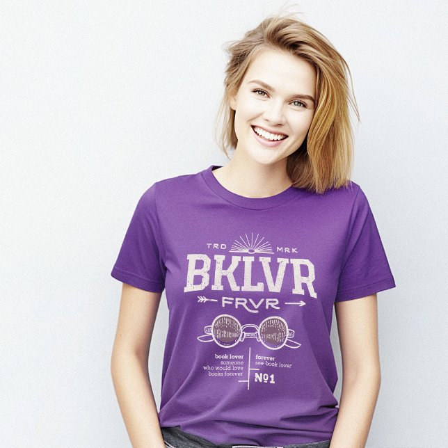 Book Lover Definition BKLVR Purple T-Shirt (Book Lover Definition BKLVR T-Shirt)