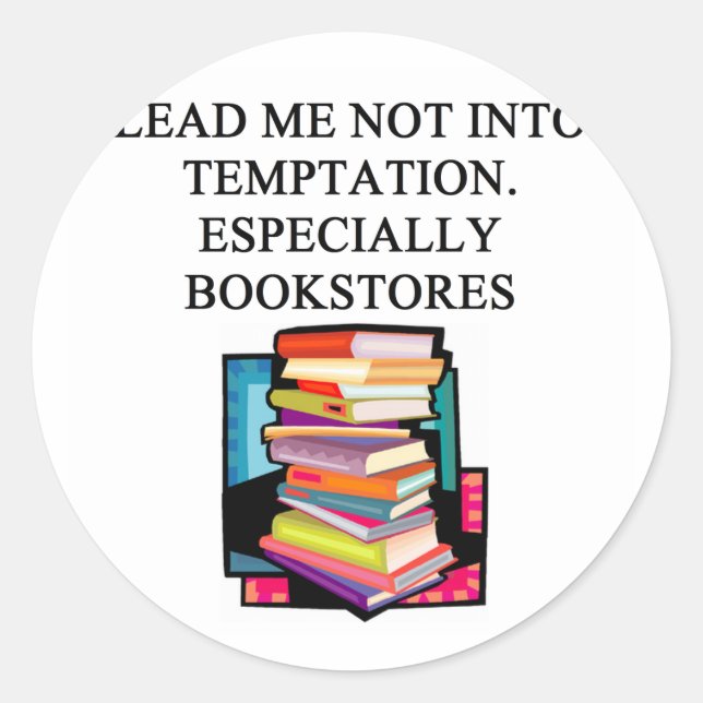 BOOK lover design Classic Round Sticker (Front)