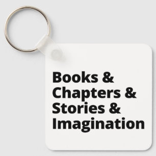 Book Lover Design Key Ring