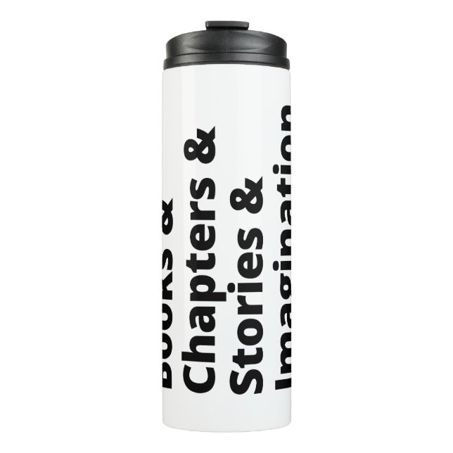 Book Lover Design Thermal Tumbler (Front)