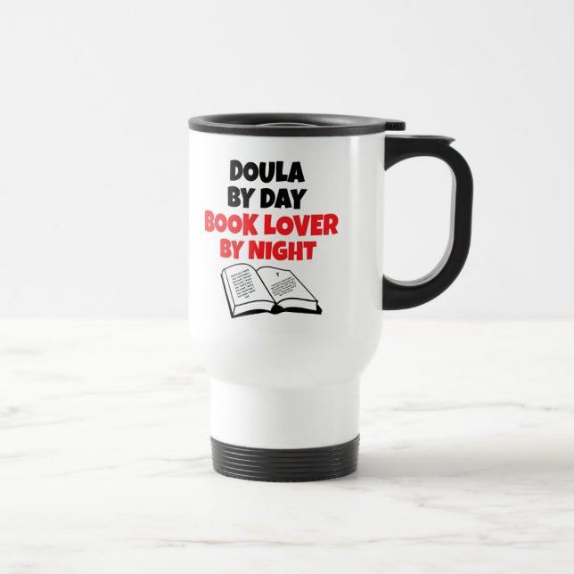 Book Lover Doula Travel Mug (Right)