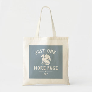 Book Lover Fantasy Dragon Monogram Tote Bag