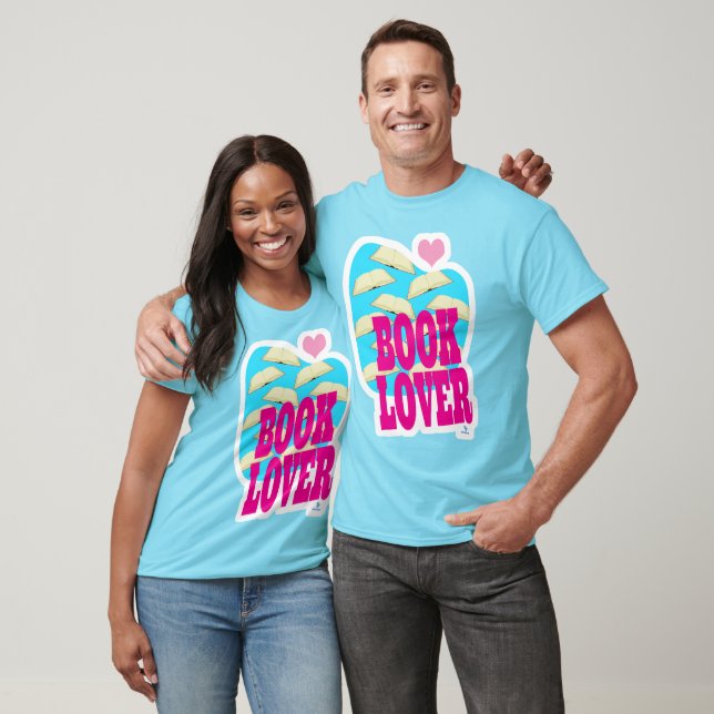 Book Lover Fun Reading Logo Art T-Shirt (Unisex)