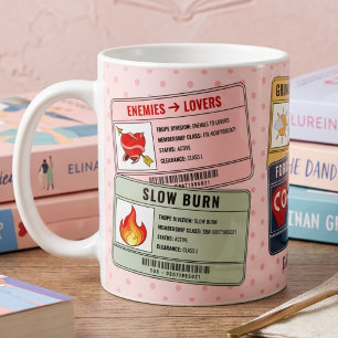 Book Lover Funny Romance Reader Sayings Pink Coffee Mug