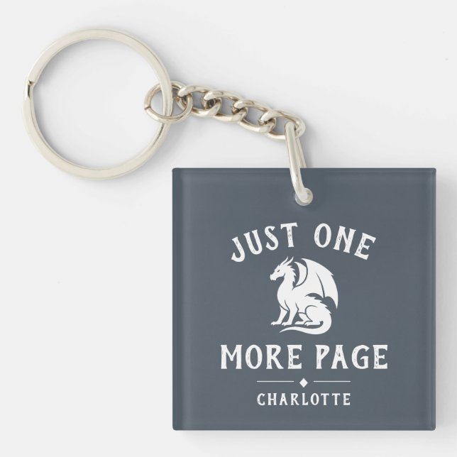 Book Lover Funny Saying Fantasy Reader Key Ring (Front)