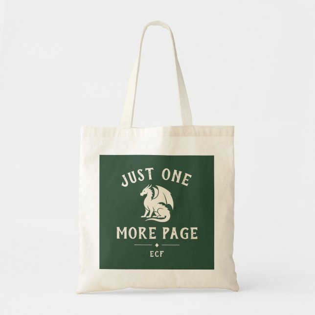 Book Lover Funny Saying Monogram Tote Bag (Front)