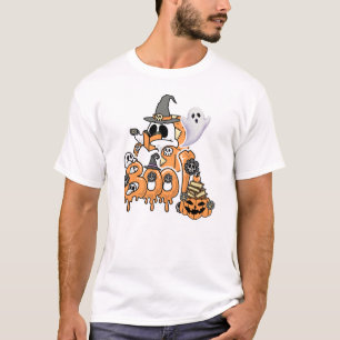 Book Lover Ghost Reading "Boo" Spooky Halloween T-Shirt