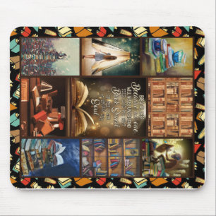 Book Lover Gift, Book Worm, I Love Reading Book Mouse Mat