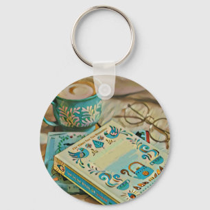 Book lover gift key ring