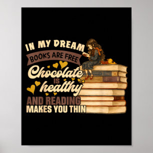 Book Lover Gift Reading Gift Sweet Chocolate Lover Poster