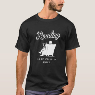Book Lover Gift Reading Is My Favourite Sport T-Shirt
