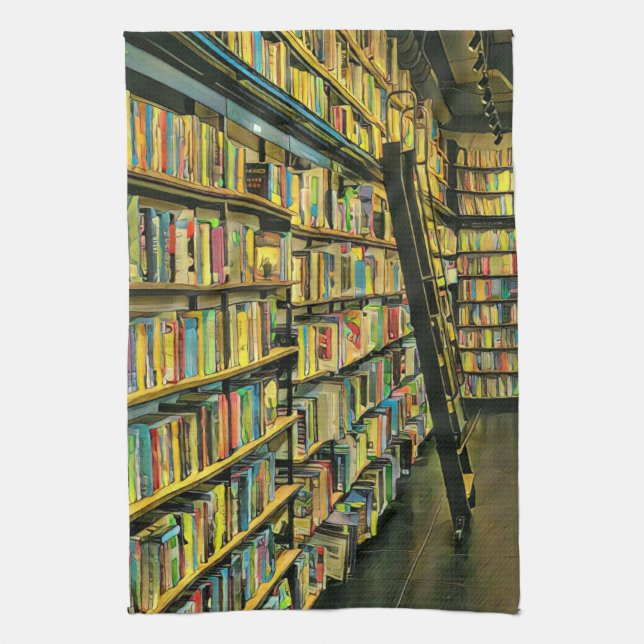 Book lover gift tea towel (Vertical)