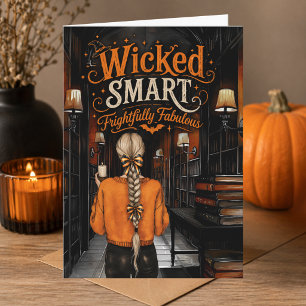Book Lover Halloween Wicked Smart Happy Halloween Card