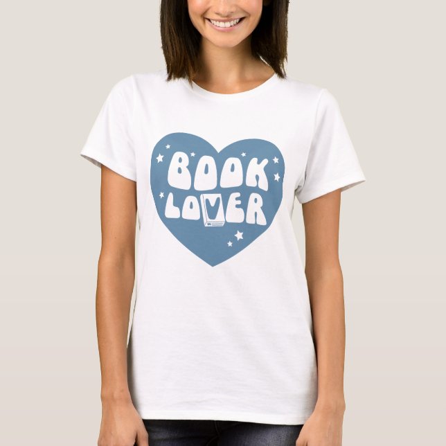 Book Lover Heart T-Shirt (Front)