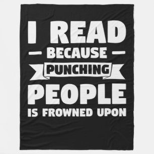 book lover   i read because  funny librarian gift. fleece blanket