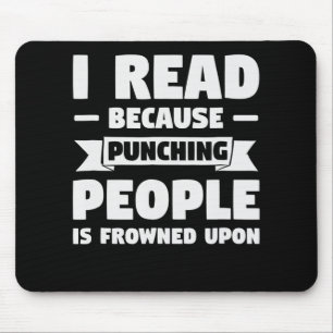 book lover i read because funny librarian gift. mouse mat