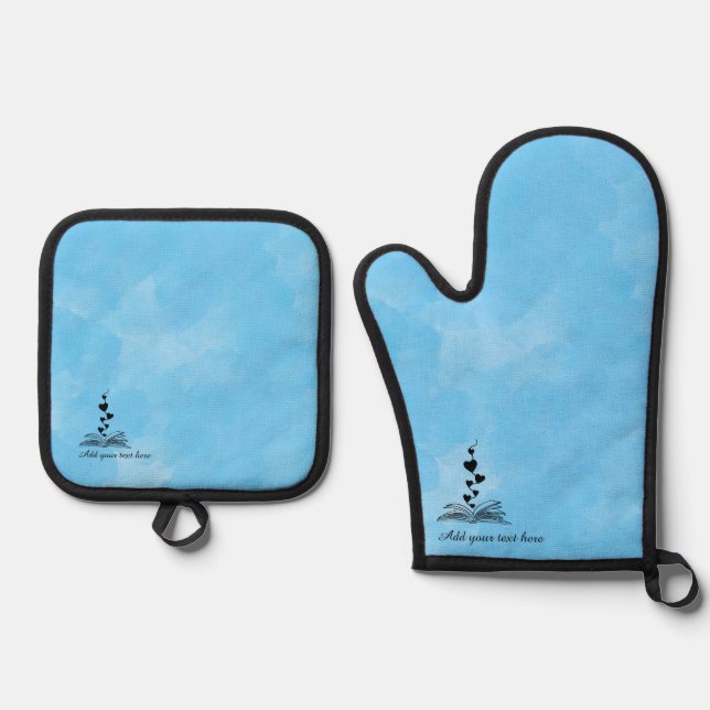 Book Lover Kitchen Oven Mitt Oven Mitt & Pot Holder Set (Front)