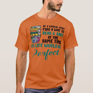 Book Lover Knitting Book Reading Arts And Crafts T-Shirt