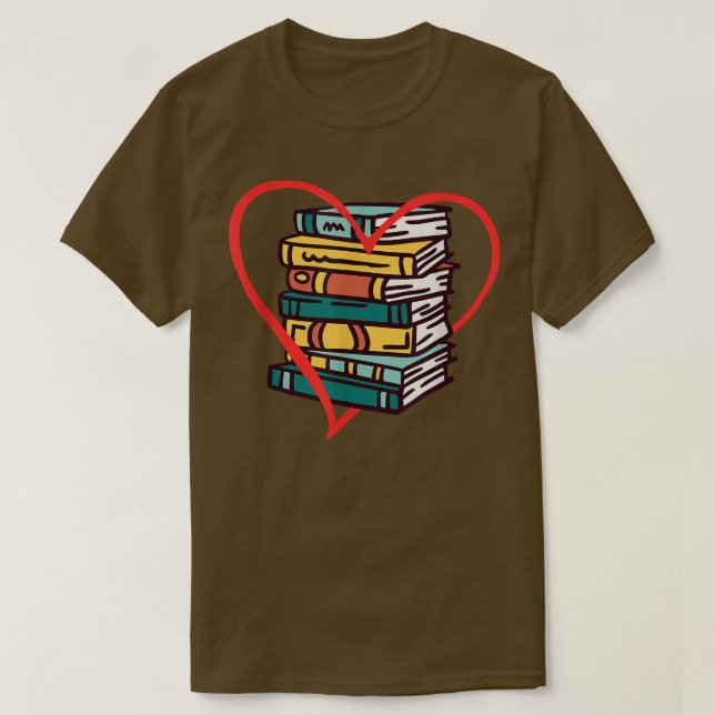 Book Lover Librarian Reading Bookworm Reader T-Shi T-Shirt (Design Front)