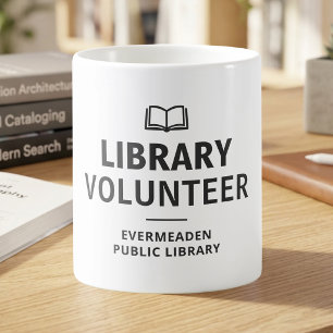 Book Lover Library Volunteer Custom Coffee Mug