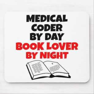 Book Lover Medical Coder Mouse Mat