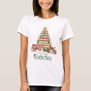 Book Lover Merry Bookmas Christmas T-Shirt