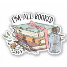 Book lover message in a bottle i'm all booked
