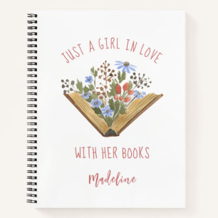 Book Lover Open Book With Flowers