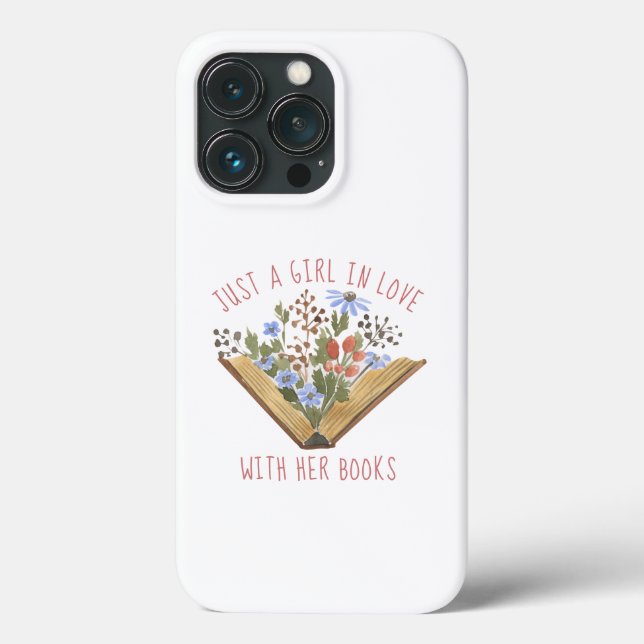 Book Lover Open Book With Flowers Case-Mate iPhone Case (Back)