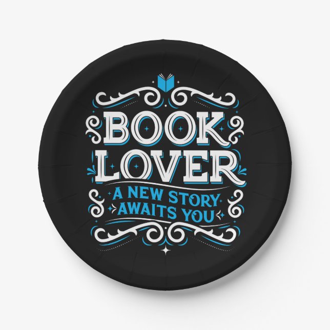 Book Lover Paper Plates (Front)
