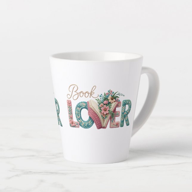 Book Lover Pastel Latte Mug (Right Angle)