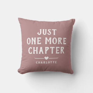 Book Lover Personalised Dusty Pink Romance Reader Cushion