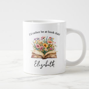 book lover personalized watercolor book large coffee mug