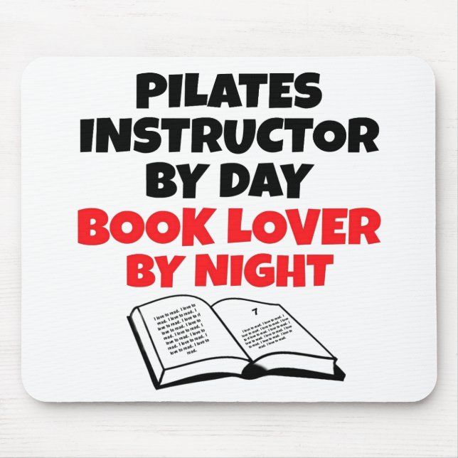 Book Lover Pilates Instructor Mouse Mat (Front)