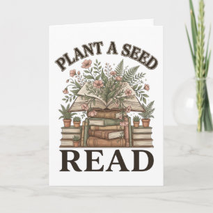Book Lover Plant A Seed Read Reading Teacher Gift  Card