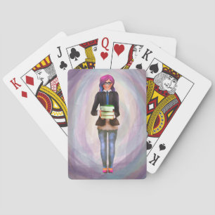 Book lover playing cards