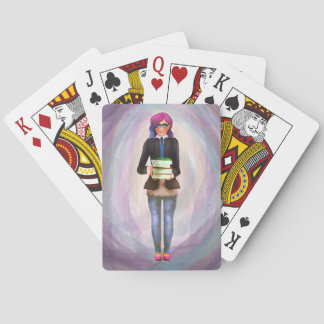 Book lover playing cards