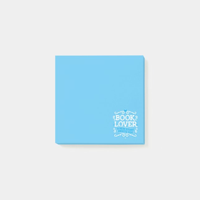 Book Lover Post It Notes / Blue (Front)