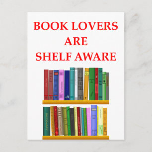 book lover postcard