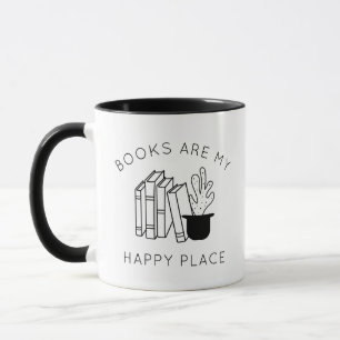 Book Lover Quote Black and White Coffee Mug