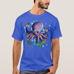 Book Lover Read Book Squid Octopus Loves Books T-Shirt
