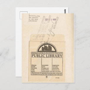 Book Lover, Reader, Ex Library Checkout Card