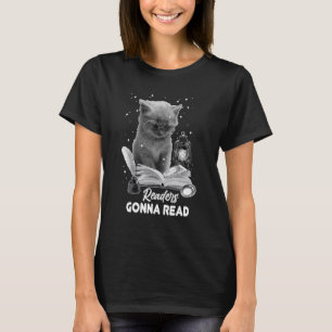 Book Lover Readers Gonna Read Bookish Cat Reading T-Shirt