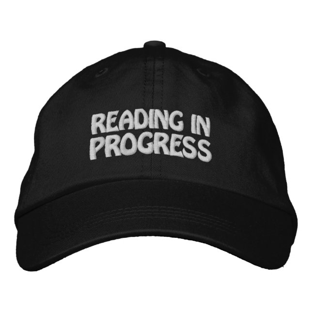 Book Lover Reading Fun Embroidered Hat (Front)