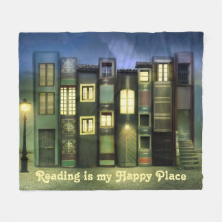 Book Lover Reading is my Happy Place Fleece Blanket