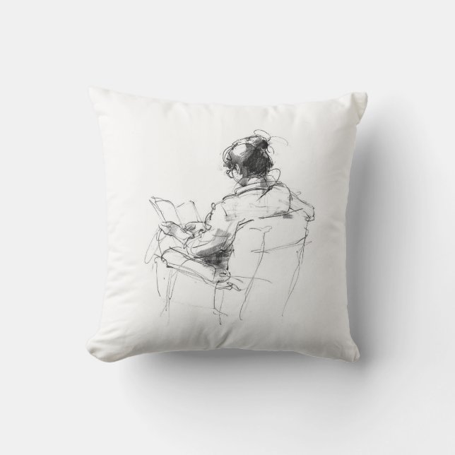 Book Lover Reading Moment – Cosy Reader Cushion (Front)