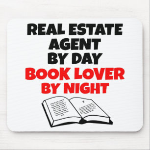 Book Lover Real Estate Agent Mouse Mat