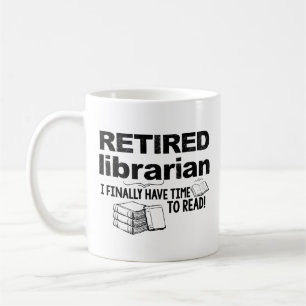 Book Lover Retired School Librarian Gifts Mug