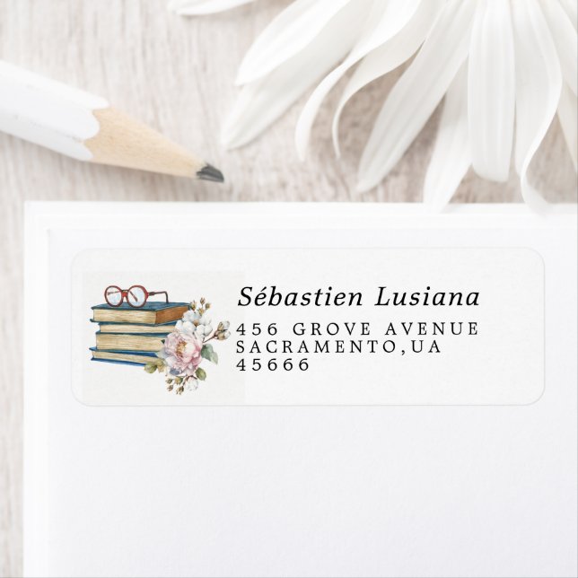Book Lover Return Address Label (Insitu)