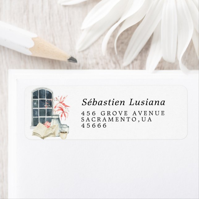 Book Lover Return Address Label (Insitu)